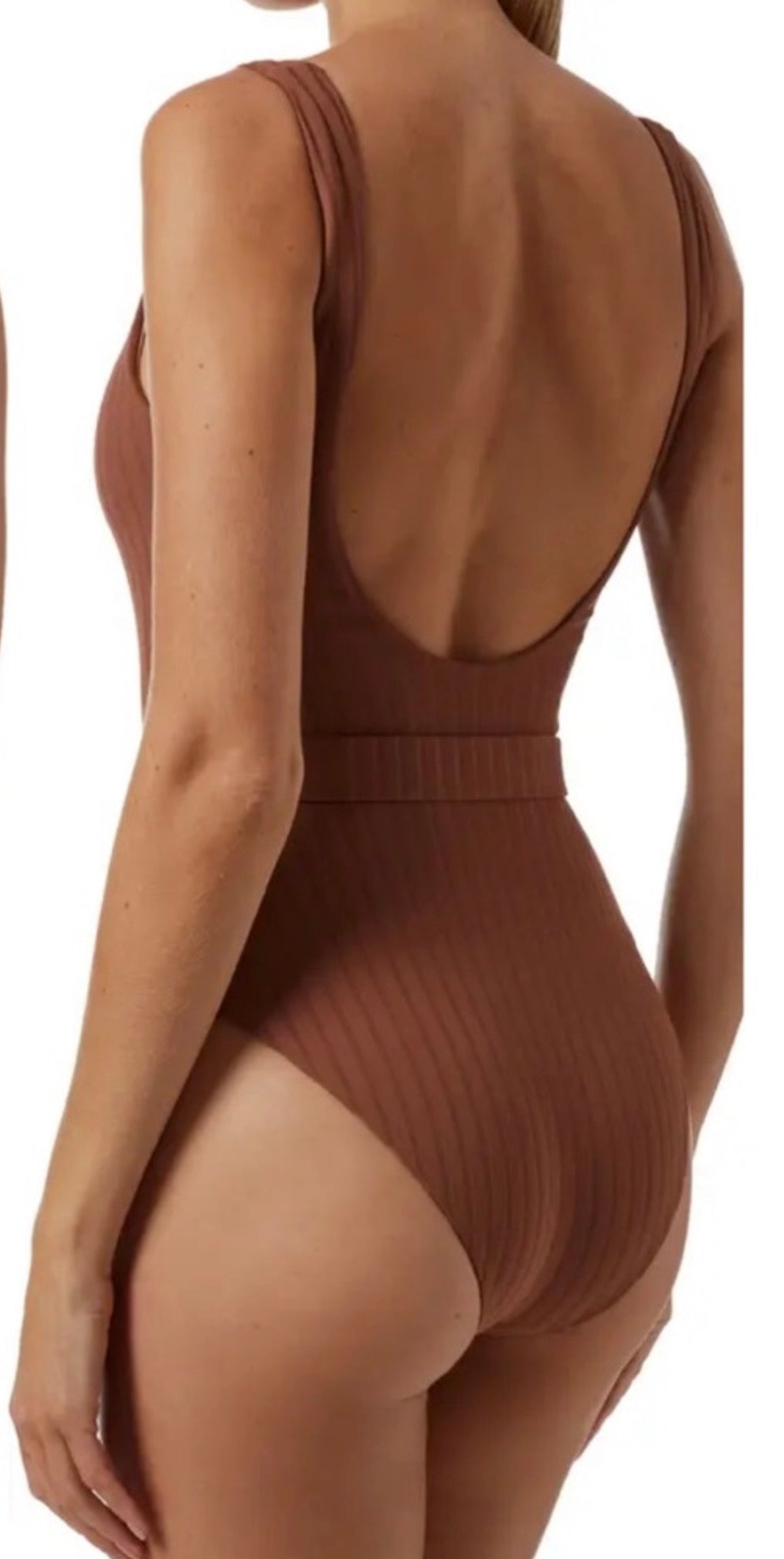 Melissa Odabash Texas coco ribbed one piece swimsuit size 6 $253