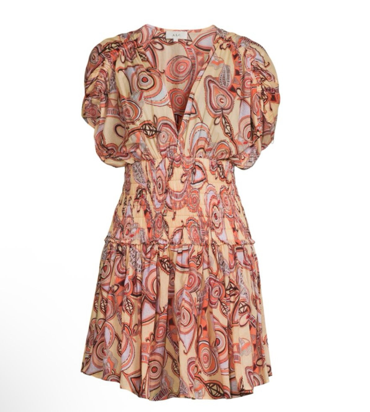 A.L.C.
Luna Print Smocked Mini Dress Sz 2 $495
