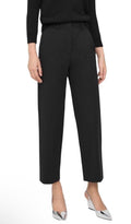 Theory High-Waist Straight Pant in High Twist Twill  Black Sz 0 $345