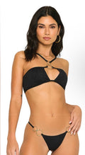 Beach Bunny Turner Bandeau
Top Black Gold Sz XL $155