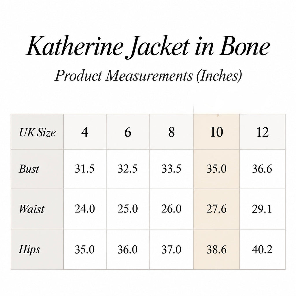 VICTORIA BECKHAM Katherine Jacket Bone UK 10 US 6