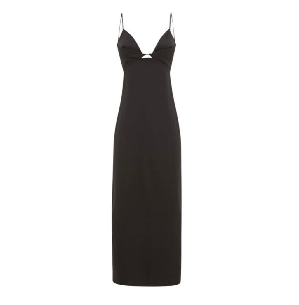 Reiss Rochelle Strappy Midi Dress in Black Sz 2