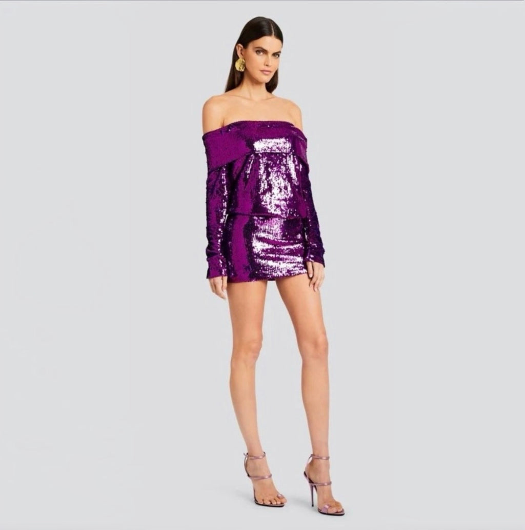 Retrofete WYN SEQUIN DRESS in Amethyst