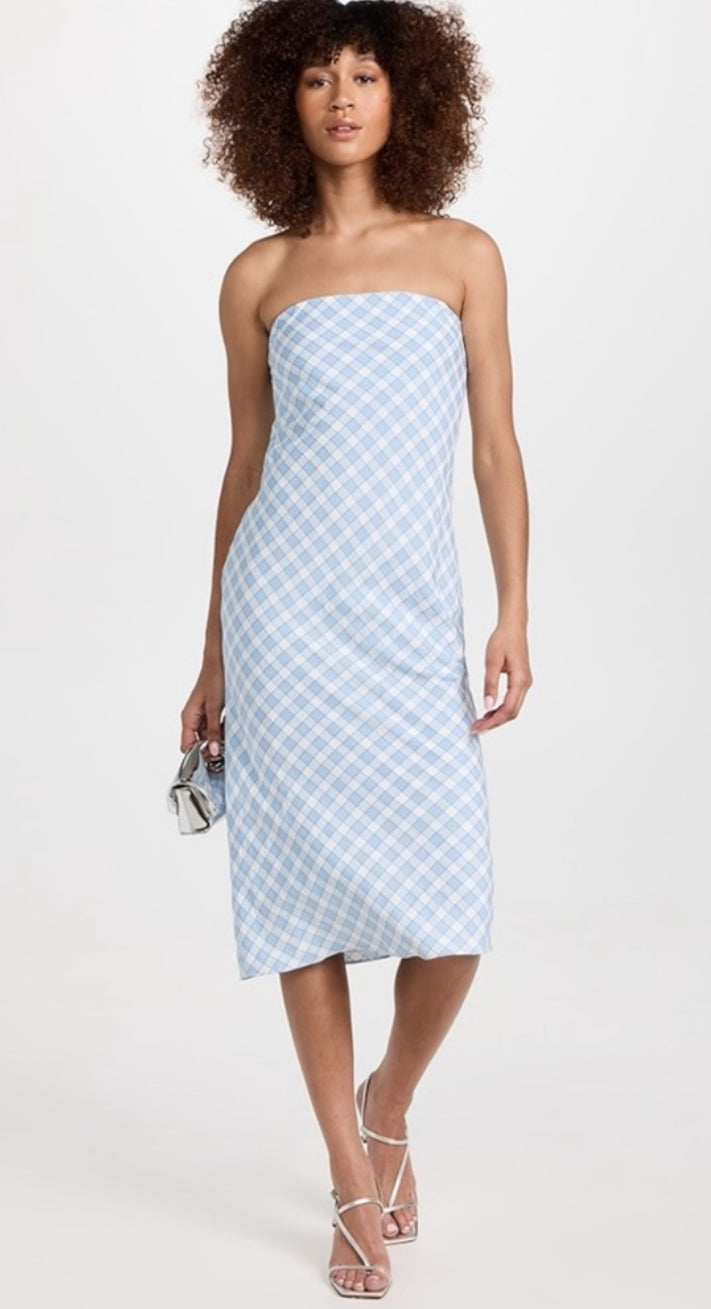 Amanda Uprichard Shiran Dress in
Meadow Plaid Sz Medium