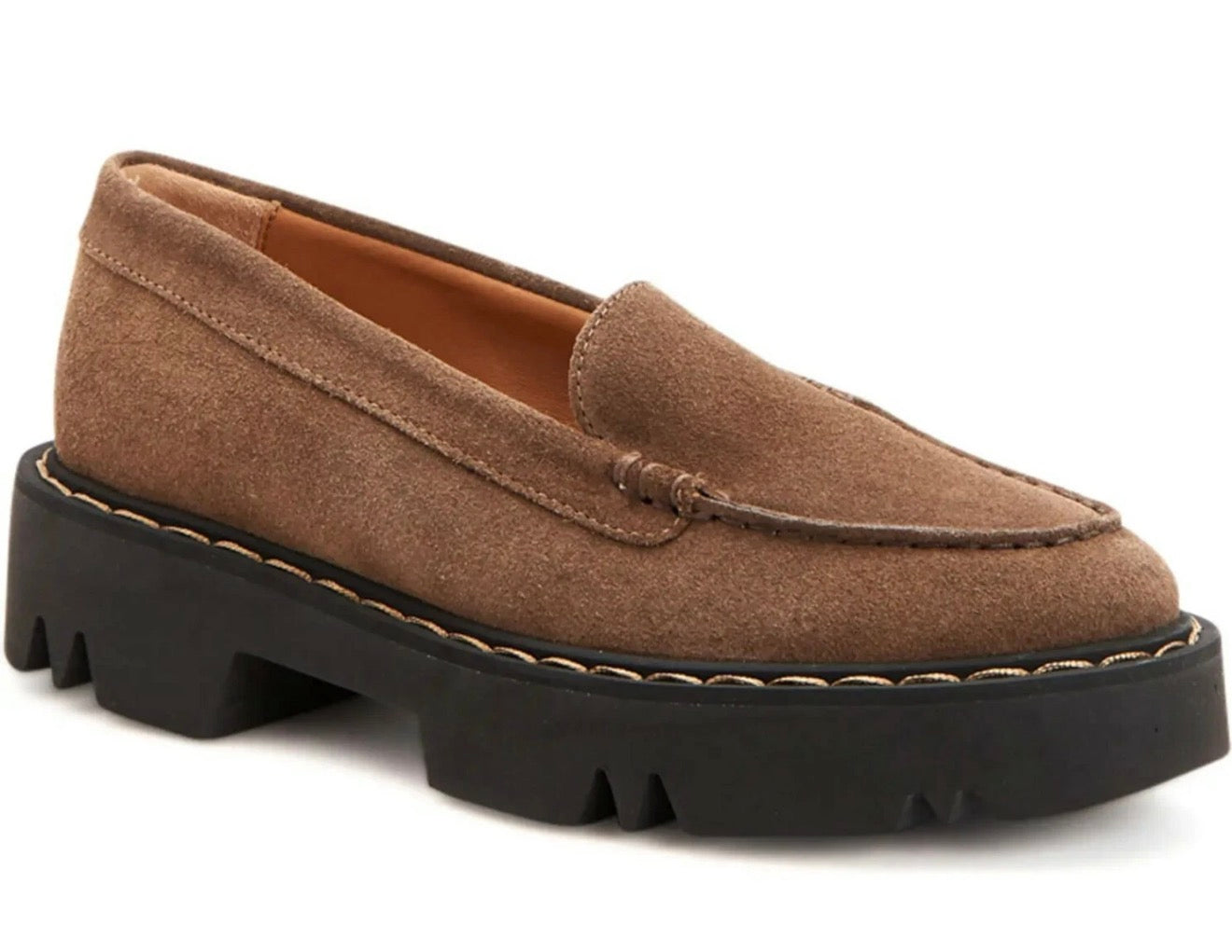 AQUATALIA Hayley Water Resistant Platform Loafer TAUPE Sz 9 $440