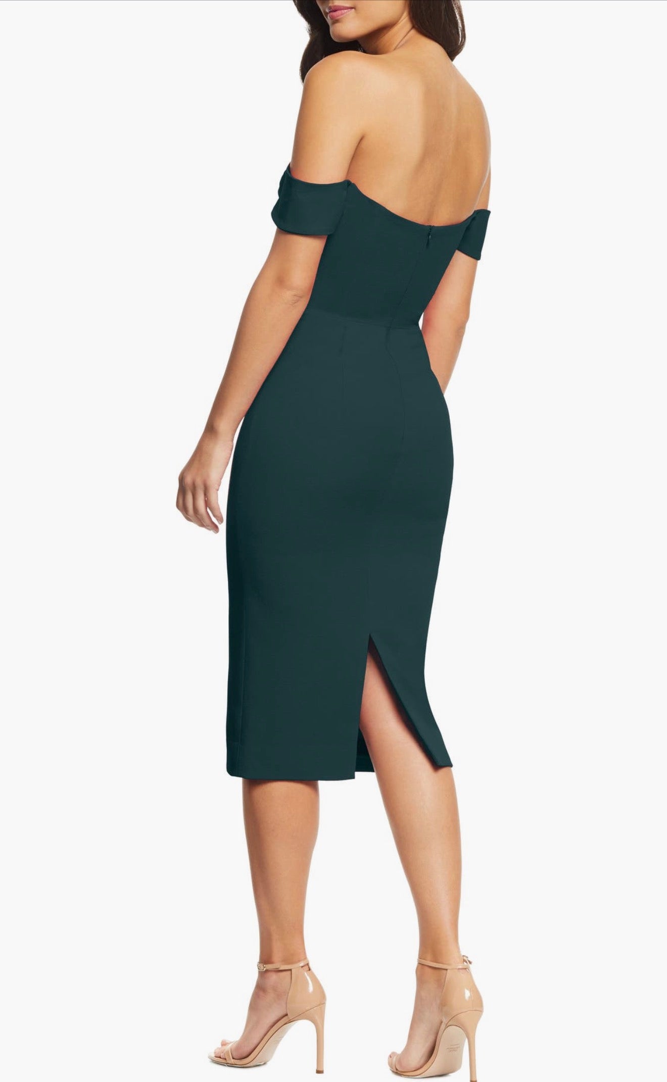 Dress the Population
Bailey Off the Shoulder
Body-Con Dress in Pine (Green) Sz Small $178
