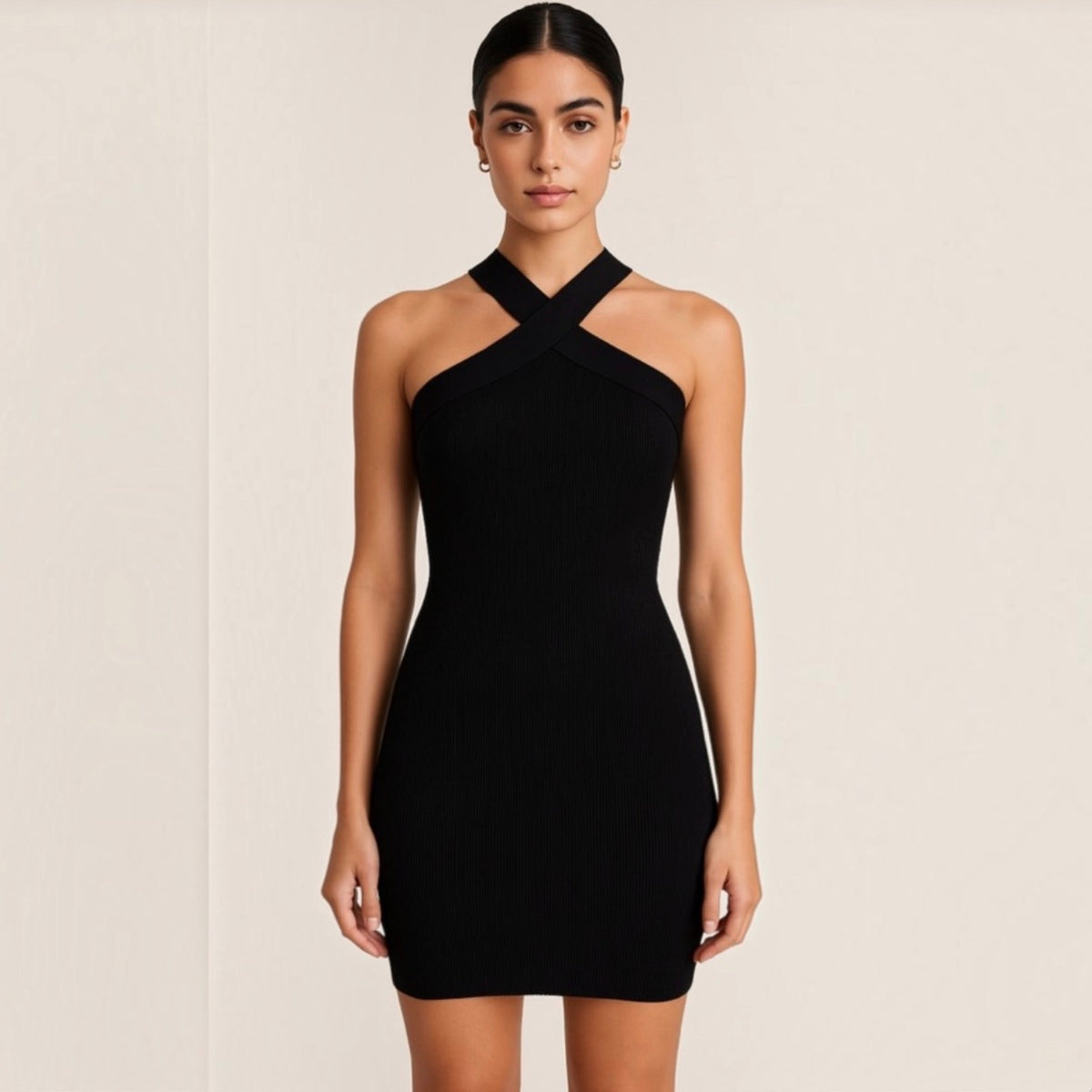 RtA Malliah Thick Ribbed
Bandage Mini Dress Sz XS $395