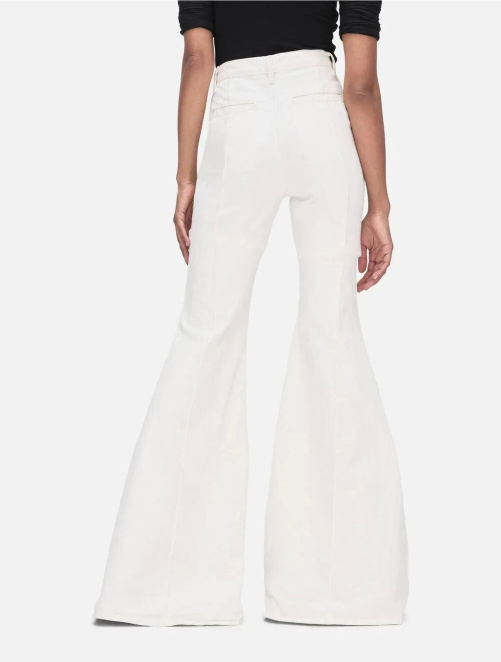 FRAME Extreme High Rise Flare Trouser Natural Clean Size 27 $378