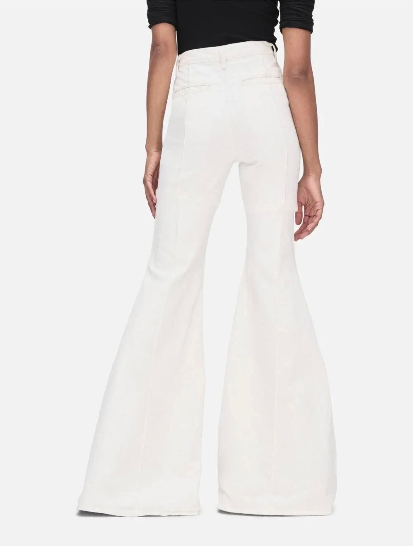FRAME Extreme High Rise Flare Trouser Natural Clean Size 27 $378