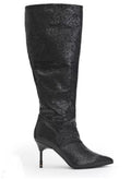 All Saints Women's Nori Shimmer Knee High Boots Leather Black Sz 37 $429