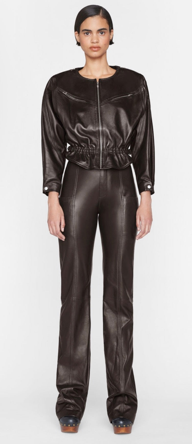 FRAME Seamed Leather Trouser Espresso Lamb Leather Size 4
$ 1,095