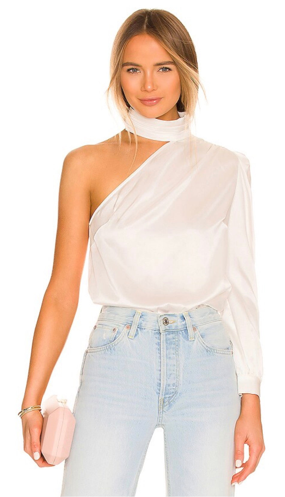 Generation Love Rosario One Shoulder Silk Blouse  Size Small $225