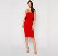LIKELY Strapless Ruffle Driggs Dress in Scarlet Red Sz 8 $178