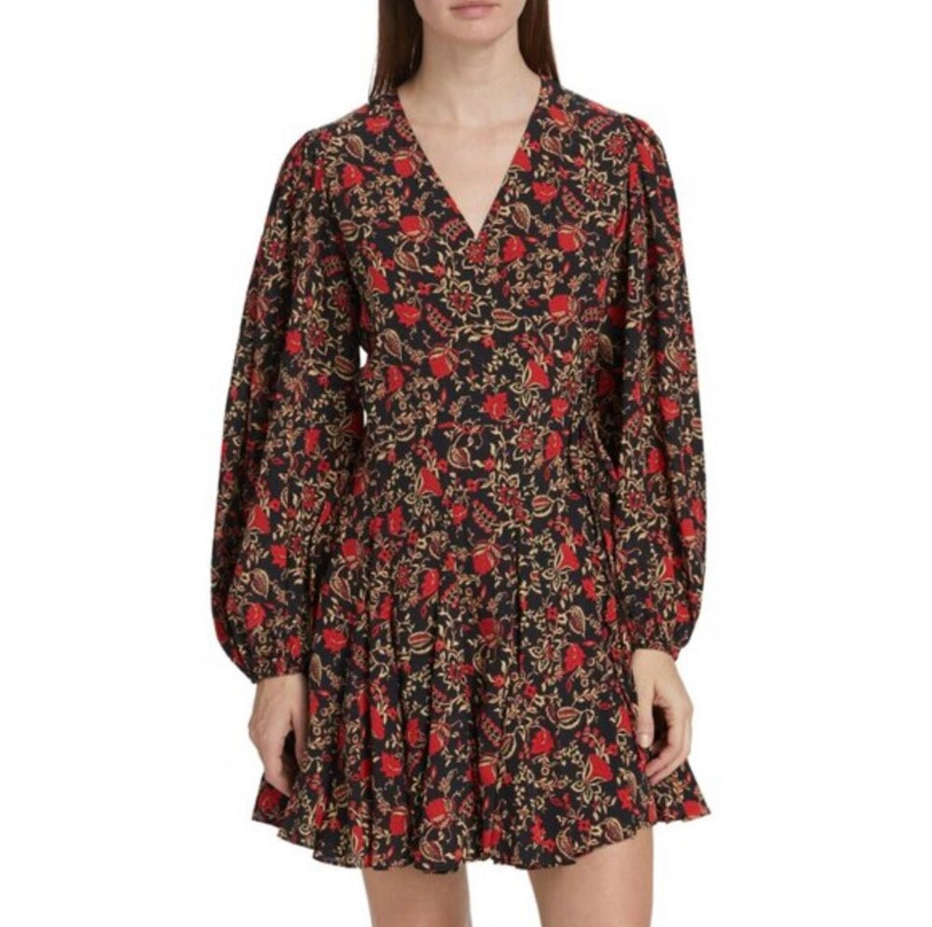 RHODE CARO FLORAL PRINT MINI Wrap DRESS in LA TOILE XS $565