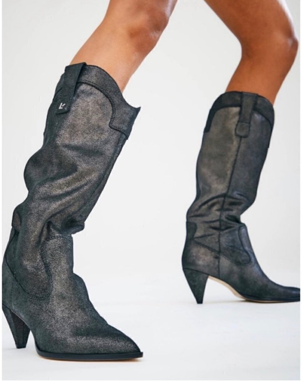 LARROUDE Louise  Graphite Western Boots, Size 6.5 $495