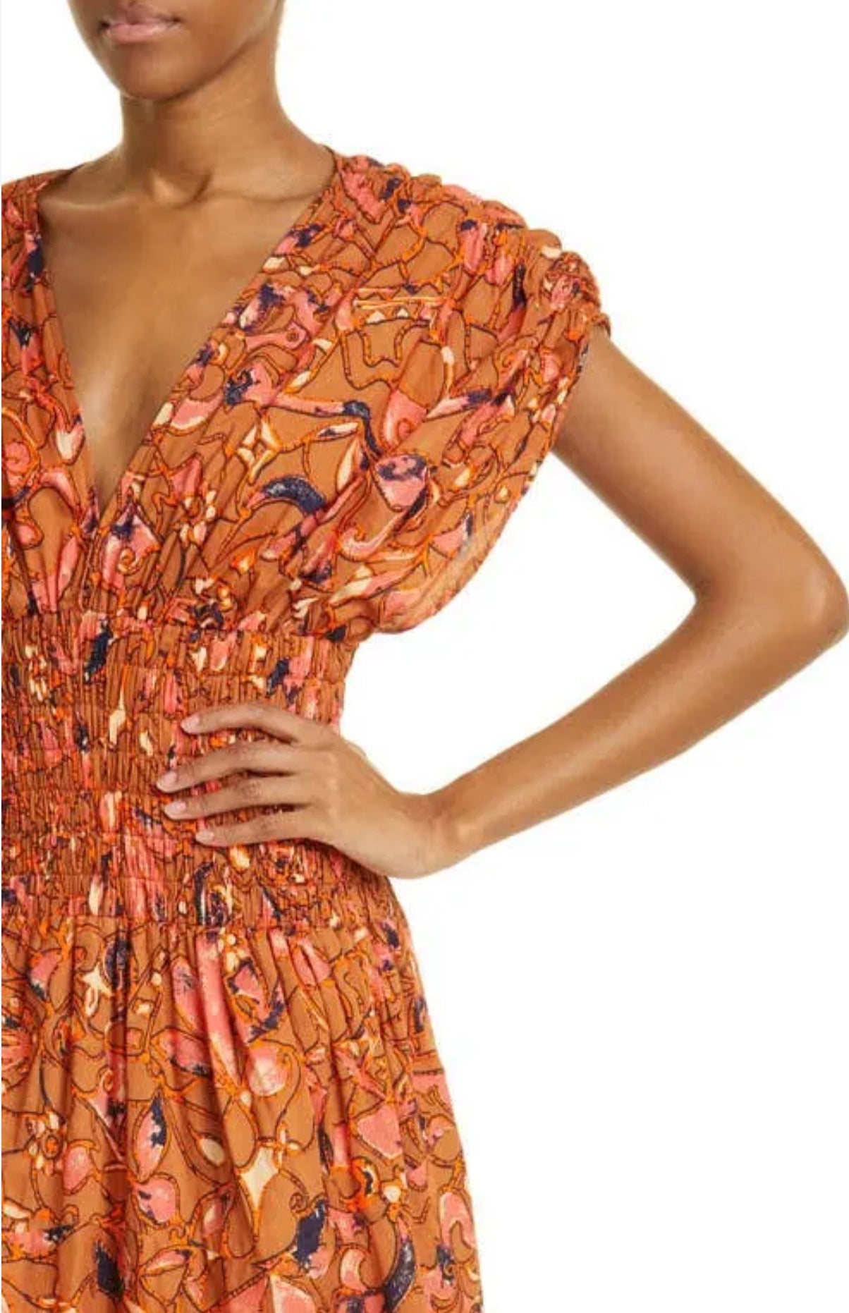 A.L.C.
Lucia Floral Smocked Midi Dress Sz 6 $595
