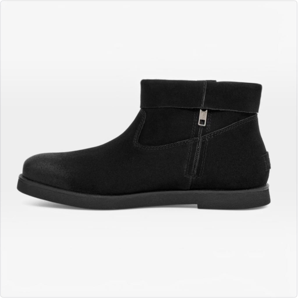 UGG Josefine Cuff Ankle Boot Black Suede Size 8.5