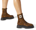 Stuart Weitzman Crystal Nova Bedford Leopard Calf Hair Combat Boots 7 

$895