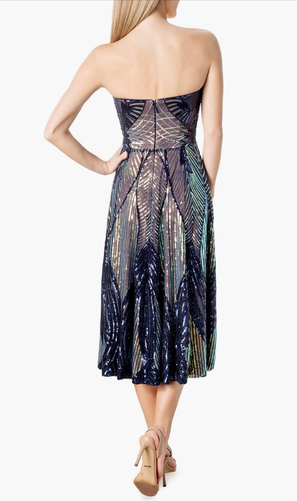 DRESS THE POPULATION
Sequin Fit & Flare Dress Sz XS $348