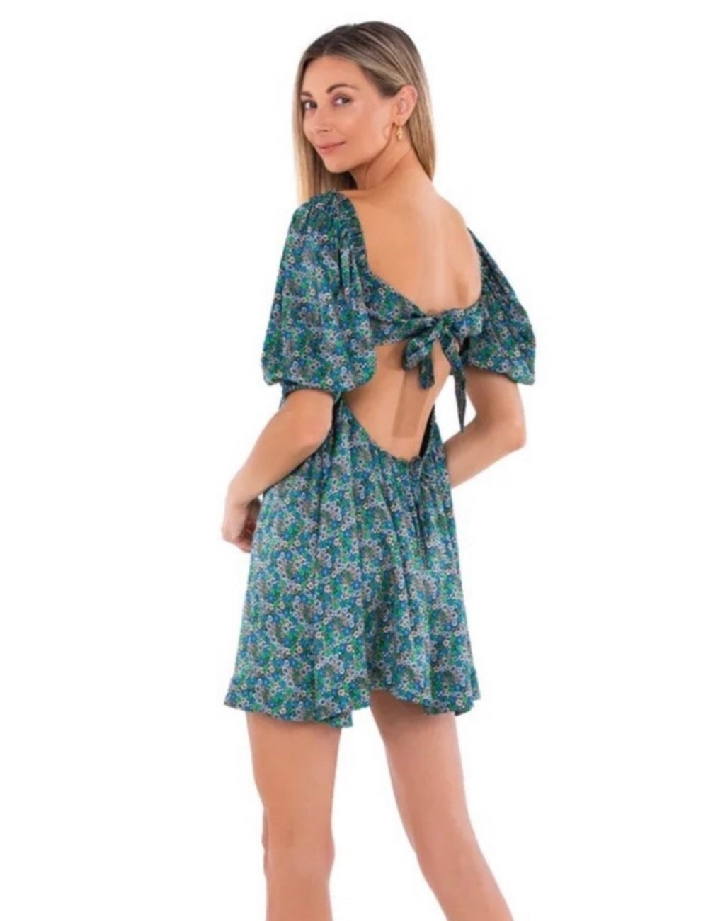 For Love & Lemons Alisa Mini Dress in Green Sz XS