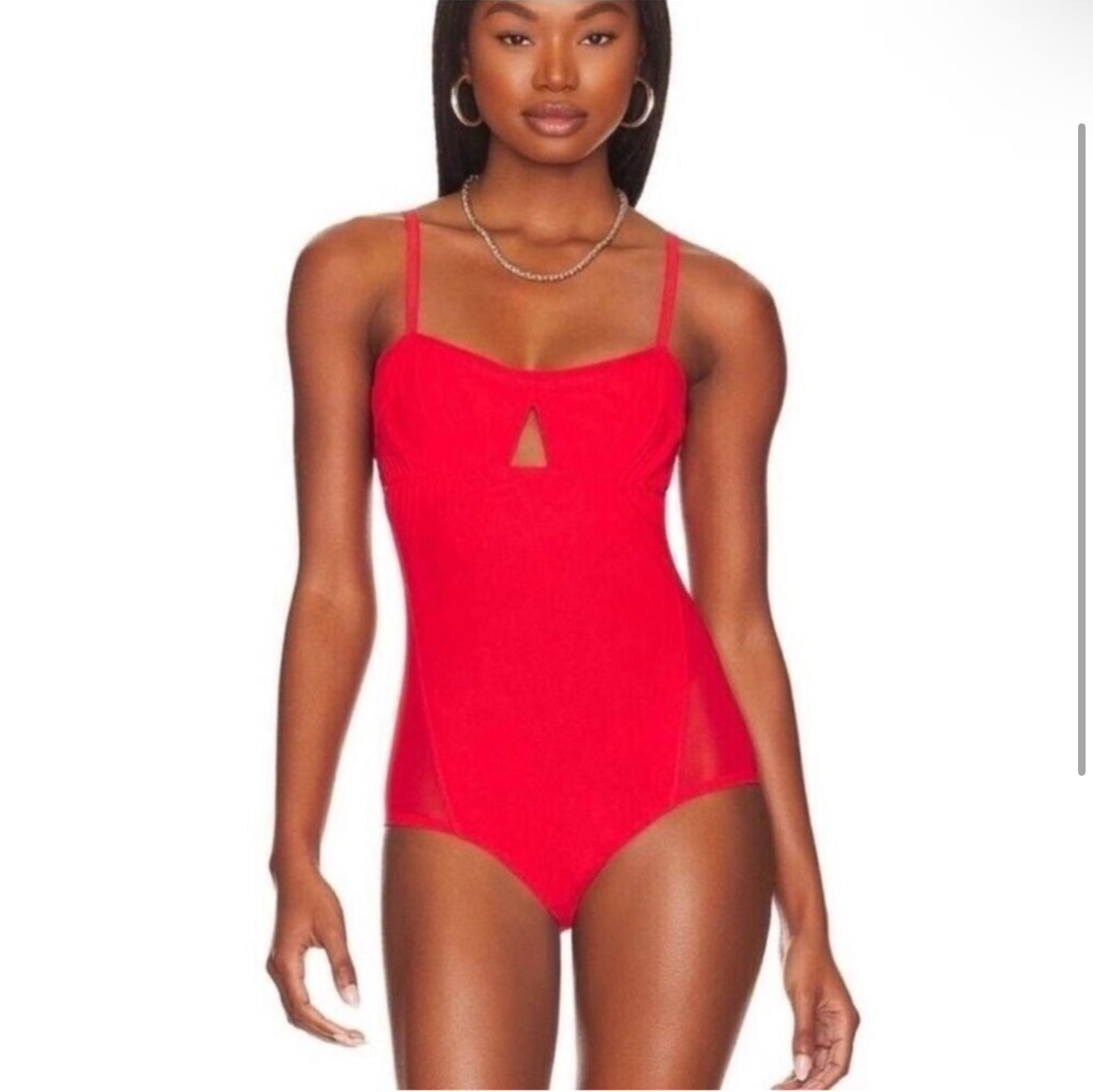 We are HAH Under the Wire Bodysuit Blood Orange XS $128