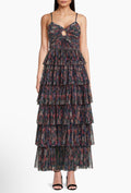 Hutch Rosey Floral Tiered Gown Sz 4 $398