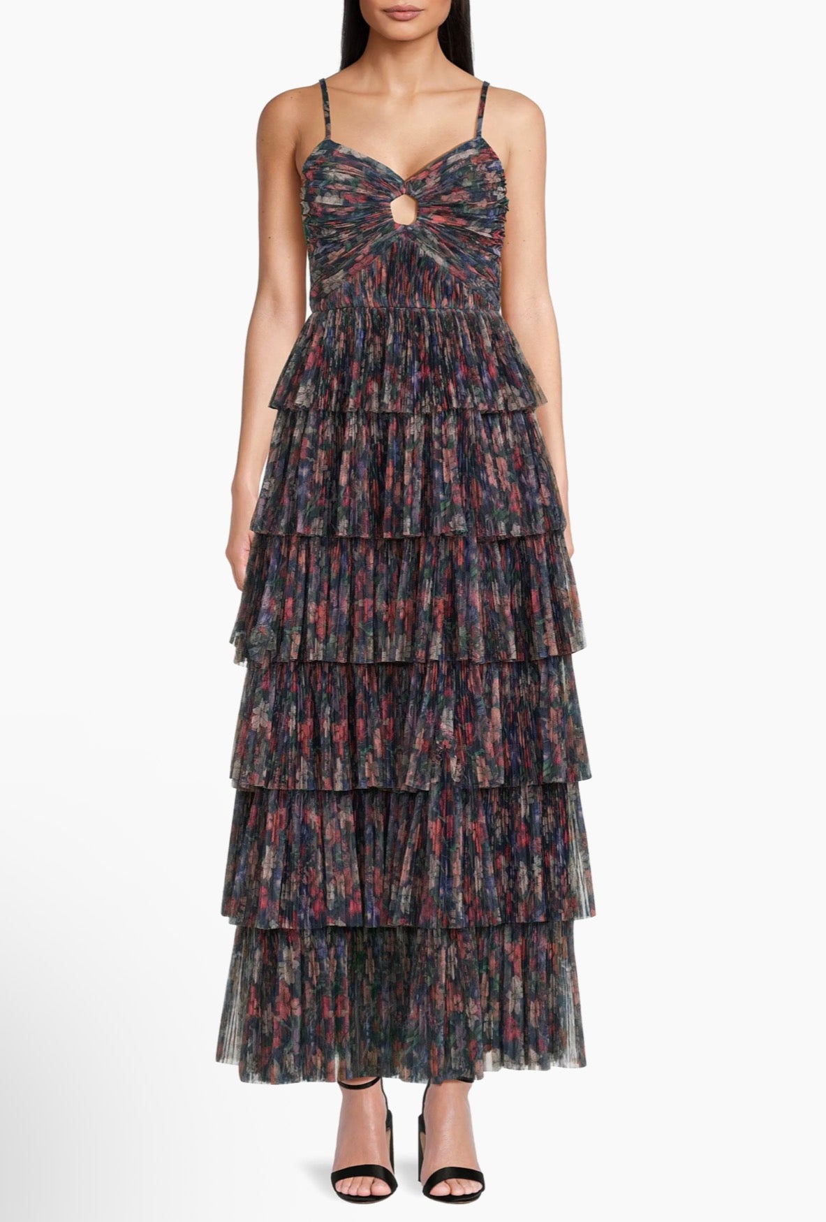 Hutch Rosey Floral Tiered Gown Sz 4 $398