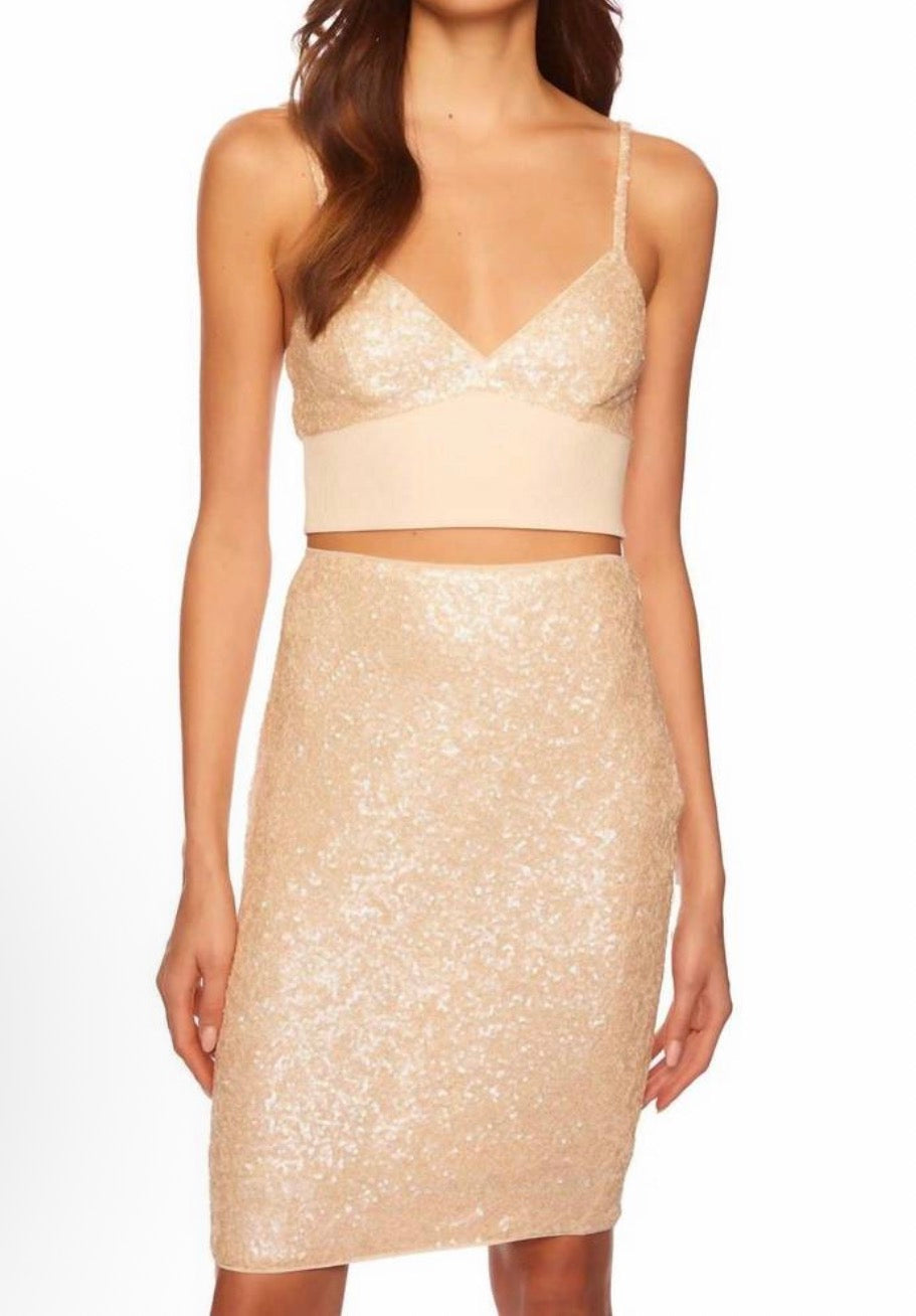 Susana Monaco
Sequin High Waist
Pencil Skirt in Belgian Creme Sz XL $149