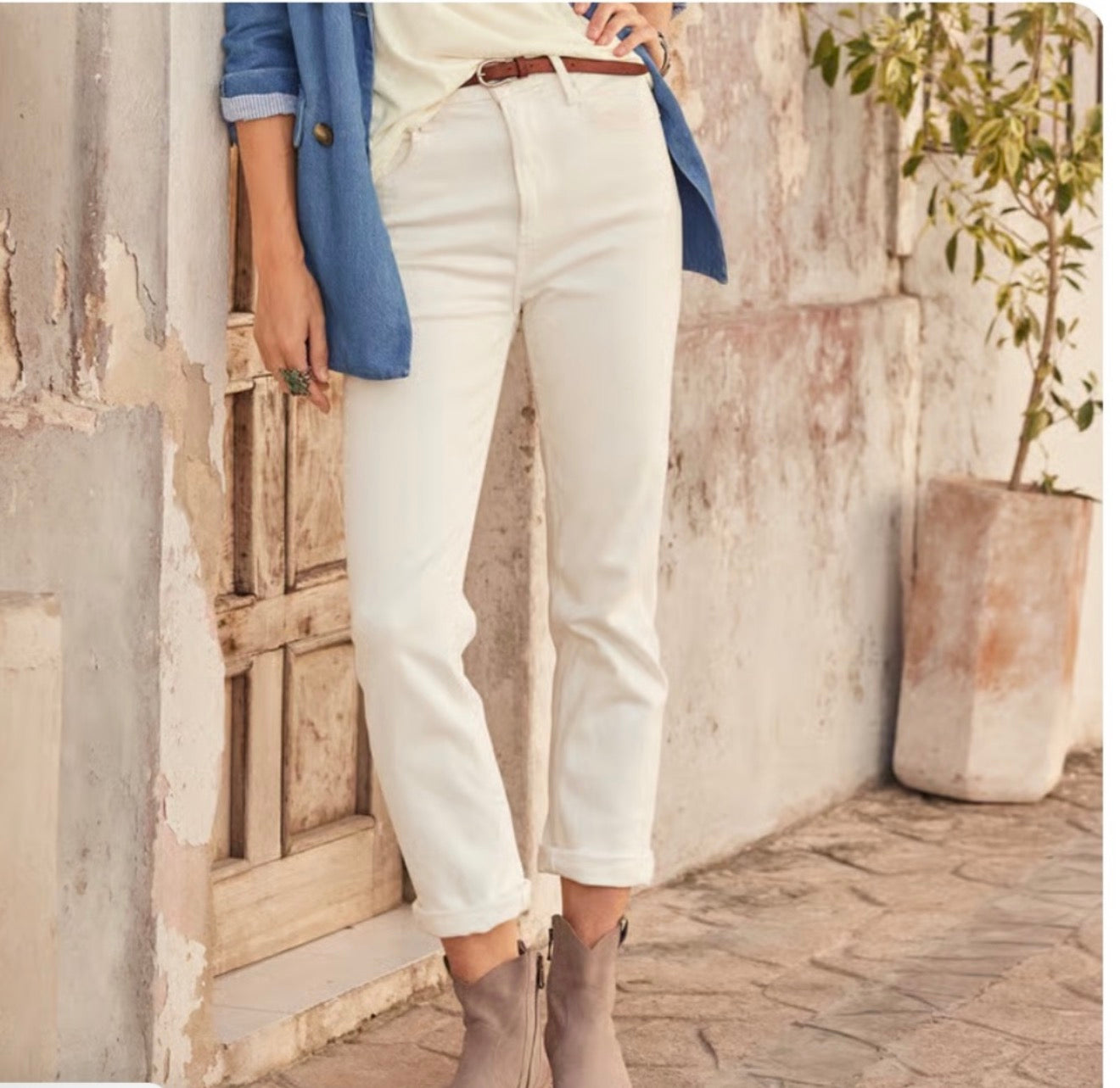 DRIFTWOOD High Rise STELLA Classic Straight Jeans in White $158
