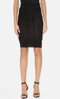 Ronny Kobo Dashee Military Pointelle Black Bandage Skirt Sz Medium $398