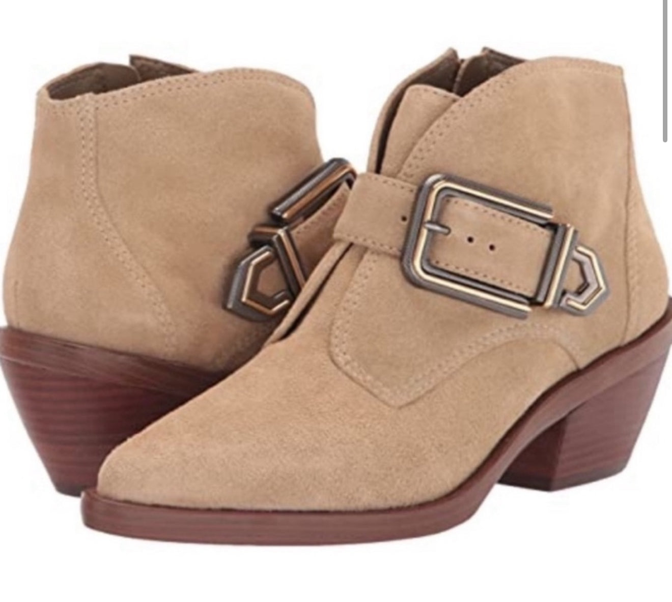 Vince Camuto Ashena Suede Leather Western Bootie Sz 8 $179