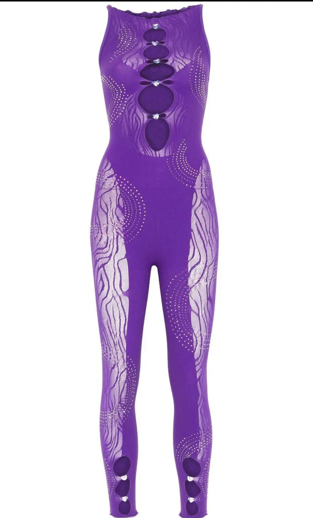Poster Girl RHINESTONED JANICE JUMPSUIT in TWILIGHT Purple One Sz $255