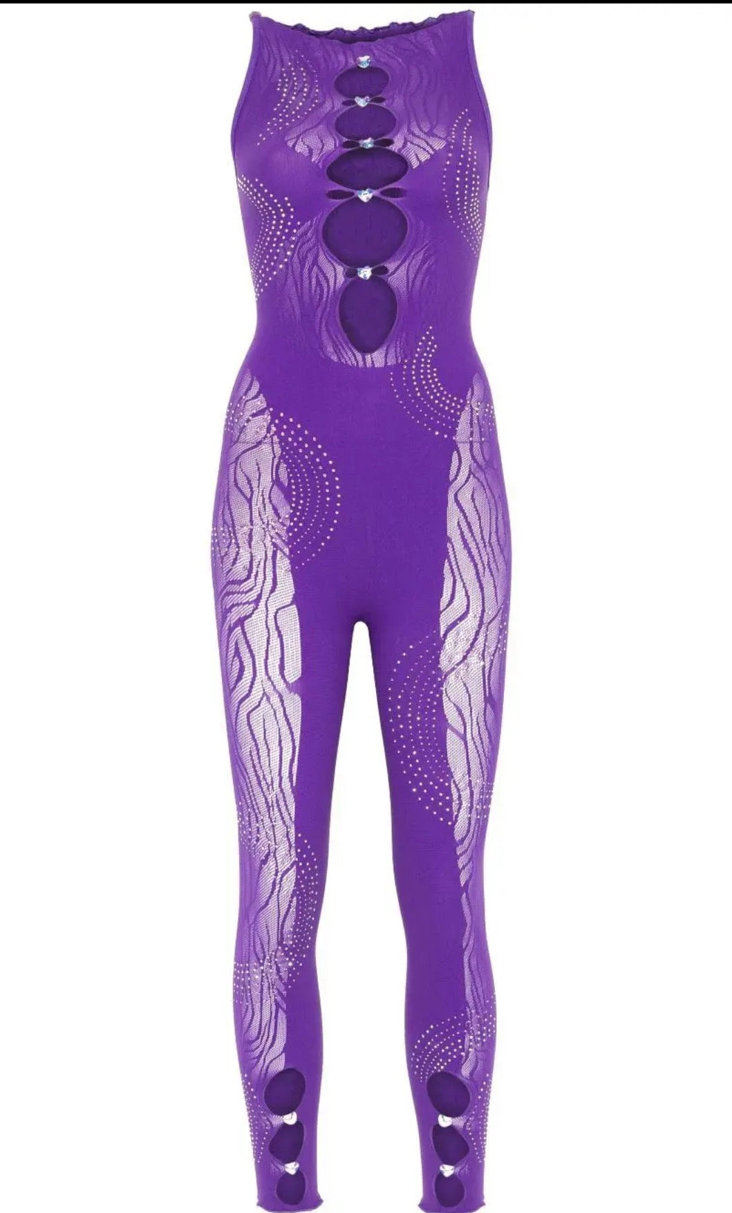 Poster Girl RHINESTONED JANICE JUMPSUIT in TWILIGHT Purple One Sz $255