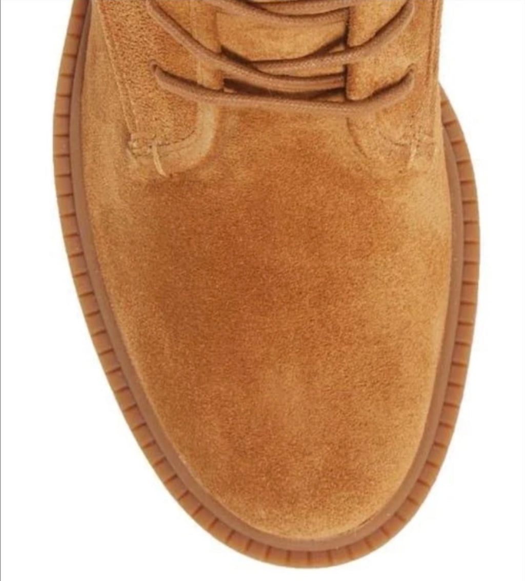 Vince Kady Suede Lace-Up Tall Boots in Chestnut Size 10 $450