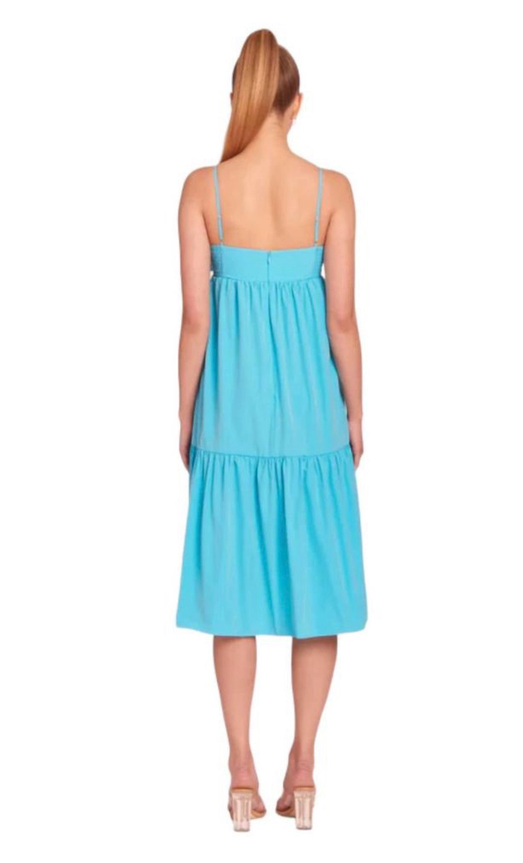 Amanda Uprichard Gianina Midi Dress Marina Blue Sz Small $268