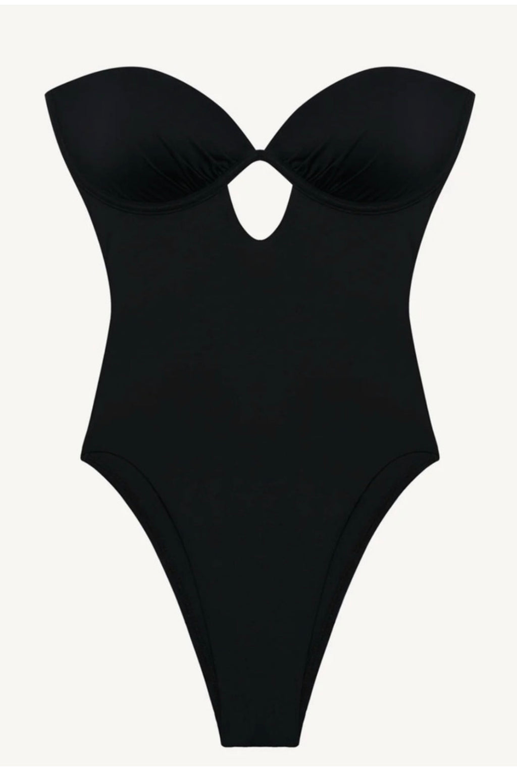 NWT Vitamin A Mabel Underwire Bandeau One Piece Black EcoLux Swimsuit XS $215