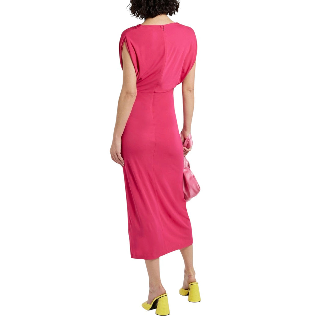 DIANE VON
FURSTENBERG
Williams wrap-effect stretch-jersey midi dress in Fuchsia Sz Small