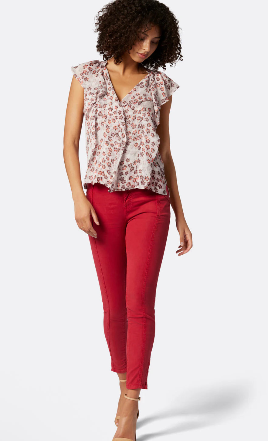 Joie Raquel Silk V-neck Floral
Blouse in Gray Lilac Multi Sz XS $248