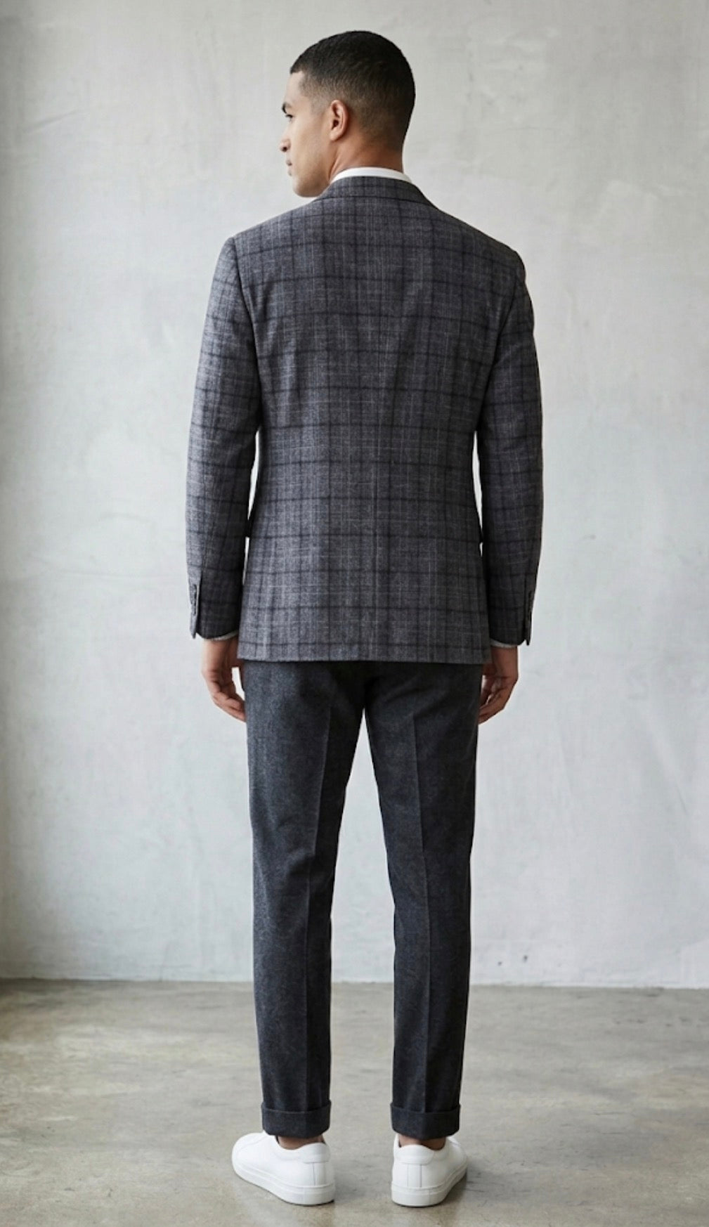 Todd Snyder Sutton Fit Sport Coat 36S Charcoal Black Plaid 100% Wool