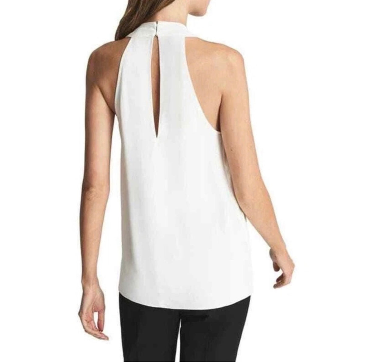 Reiss Sharon Black White Colorblock Sleeveless Top Sz 2