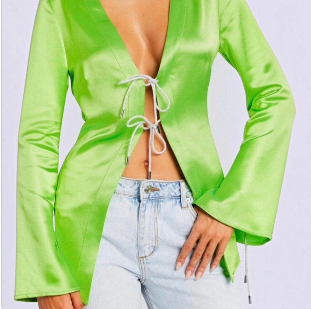 Retrofete Svea Blouse in Fresh Lime XS