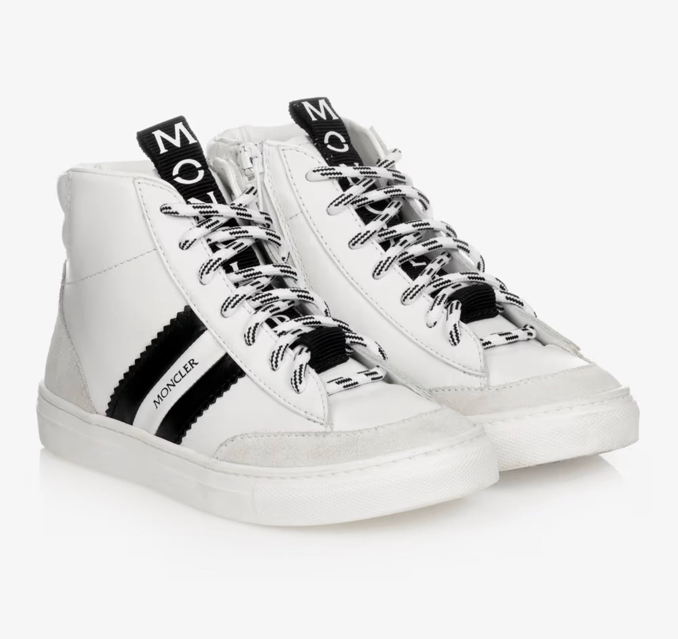 Moncler Enfant White Logo Tape Hi-Top Sneakers EU 33 Youth / Kid 
$378