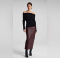 ALC Evelyn Merino Off Shoulder Top in Black Sz XS