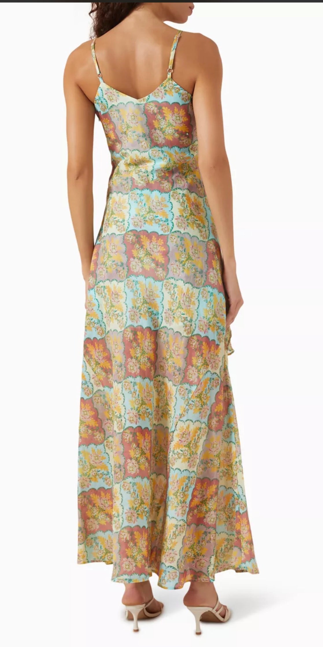 LA MAISE Studio 
Kataya Midi Dress in Tablecloth Print Sz Medium $298