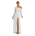 MAC DUGGAL 12231 Off-Shoulder Jeweled Cuff Gown White Size 0 Style