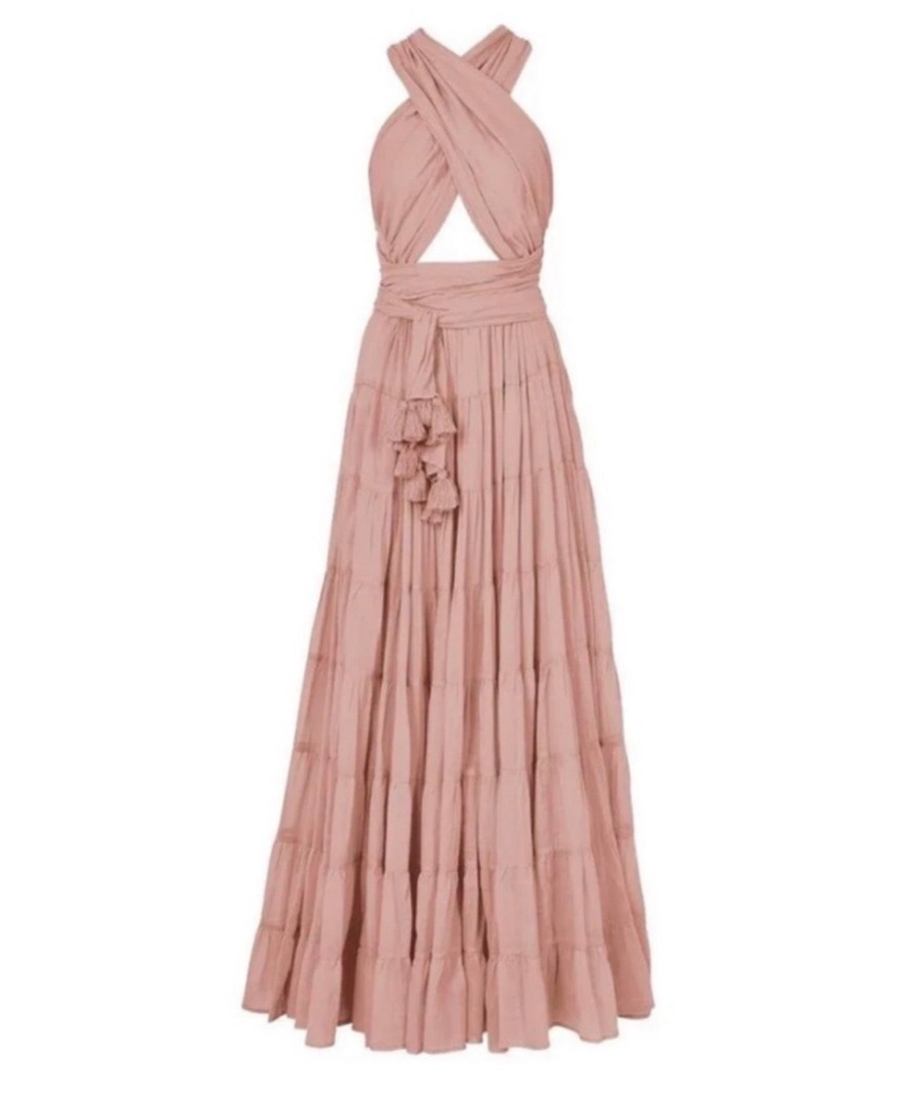 ERIKA PENA Selma Bohemian
Maxi Dress in Warm Sand Sz Large/XL $488
