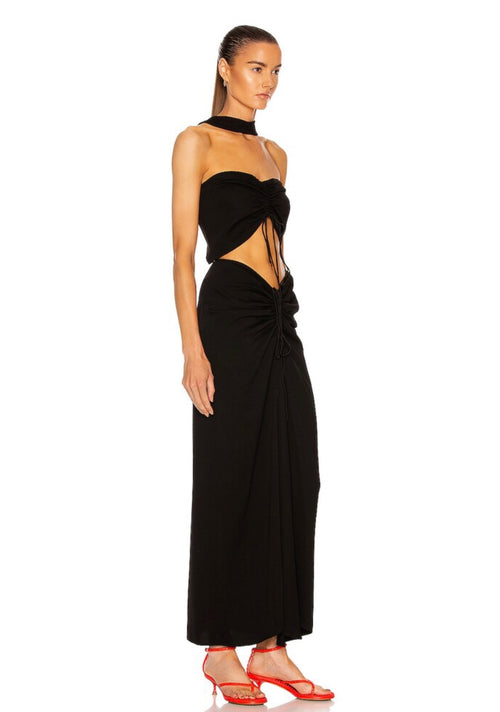 CHRISTOPHER ESBER
Reversed Halter Disconnect Ruched Dress AU Sz 6 US 2 $970