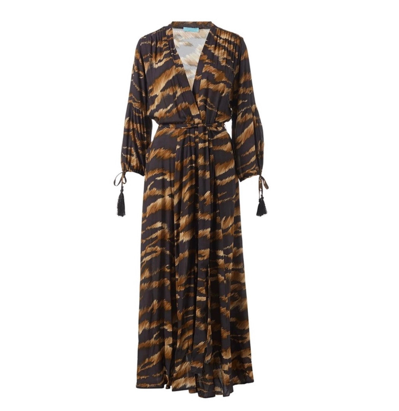 Melissa Odabash Gabby Tiger Print Maxi Kaftan Dress XS NWT $605