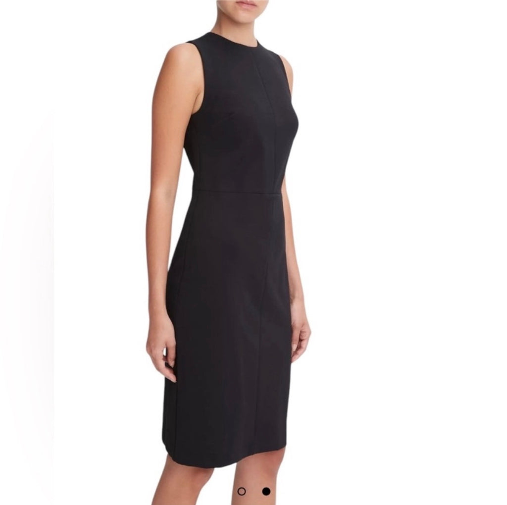 Vince Black Seamed Sheath Dress Size 2 $395