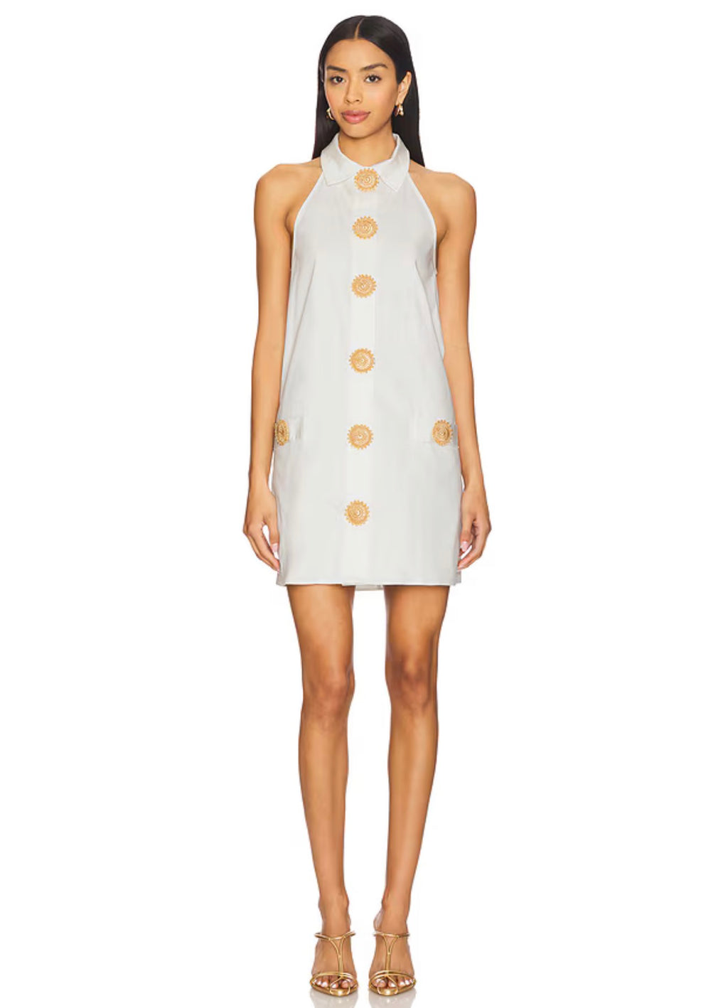 My Beachy Side Amber Mini Dress in White $350